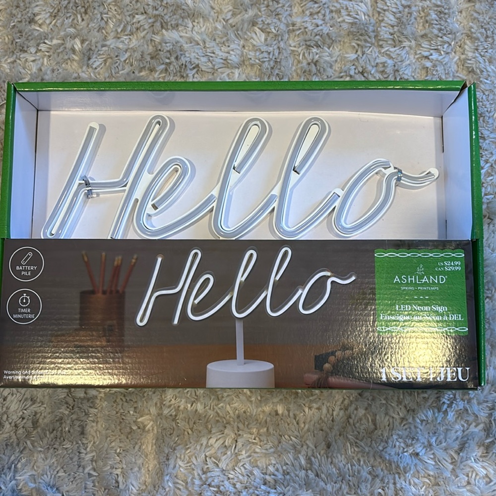 Hello Neon light